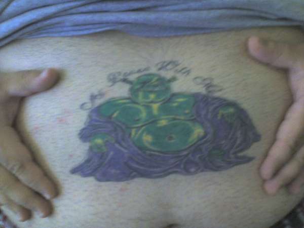 Budha Shrek  different pic tattoo
