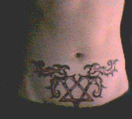 Heartagram Stomach Tattoo tattoo