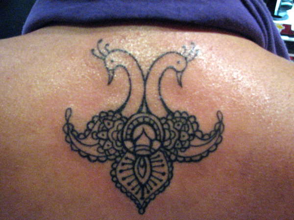 Henna Peacock Paisley tattoo