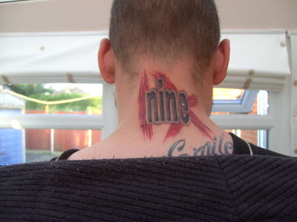 my new nine tat, nine logo adaption from nine livez album cover tattoo