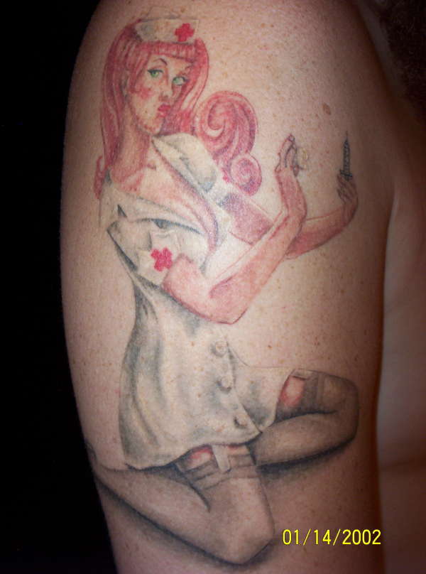 Naughty Nurse tattoo