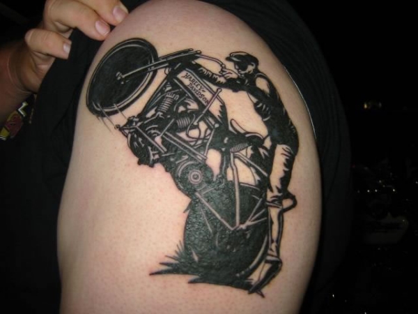 Vintage Harley tattoo