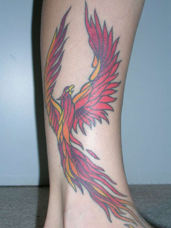 Flaming Phoenix tattoo