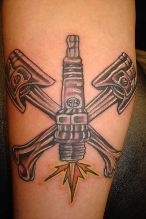 traditional piston tattoo