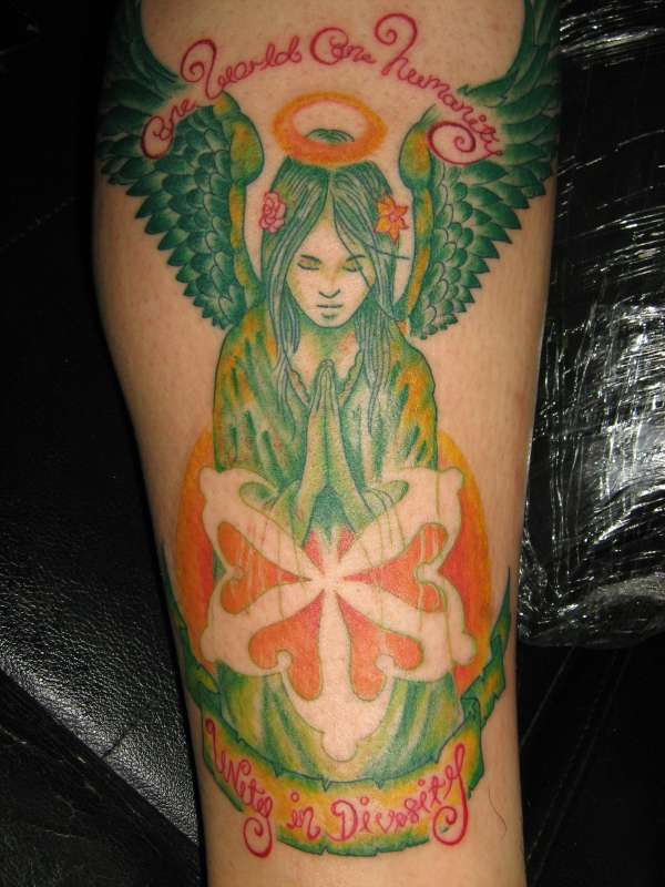green angel tat done by st.angel78 tattoo