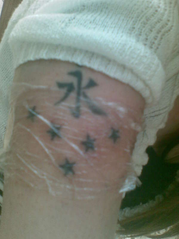 5 tiny stars tattoo