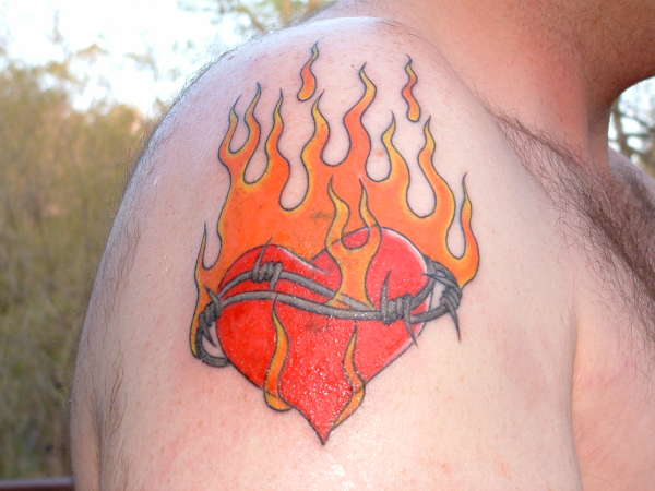 Tribal Heart Stage 1 tattoo