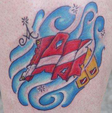 Diver Down tattoo