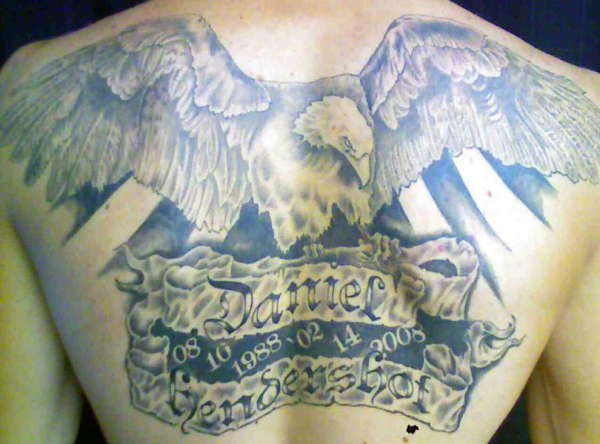 Eagle/Banner tattoo