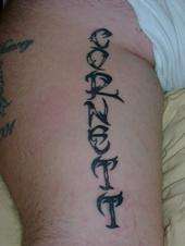 Last name tattoo