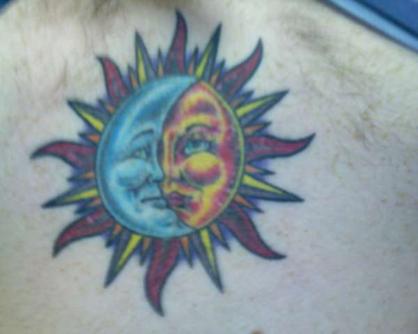 Sun & Moon Yin Yang tattoo