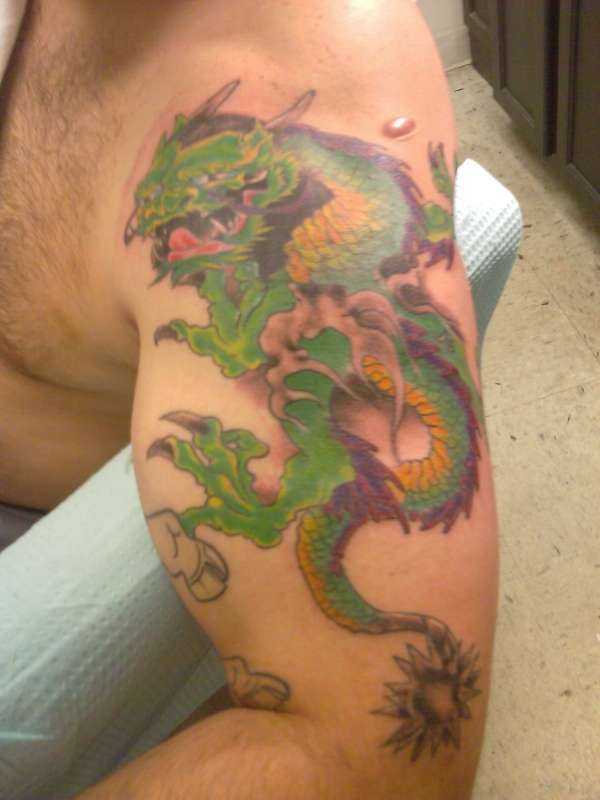 finished dragon tattoo
