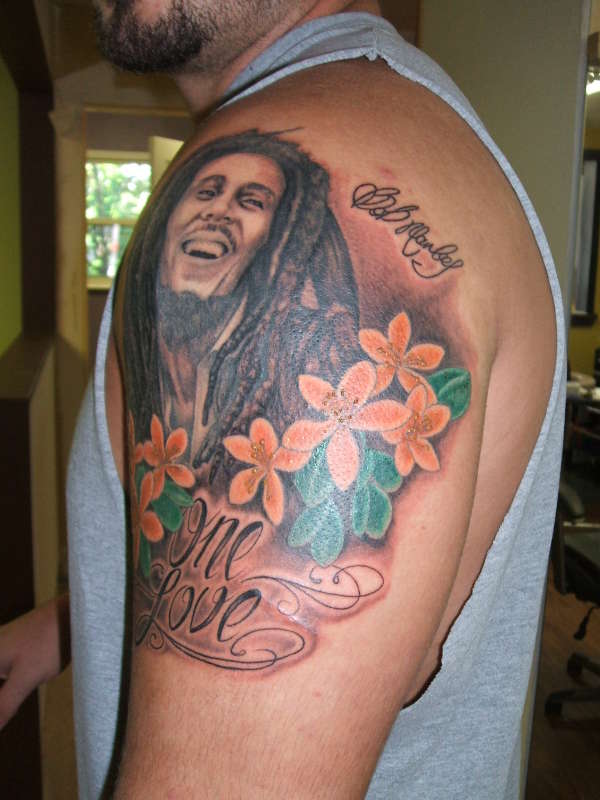Bob Marley Tattoo back side tattoo