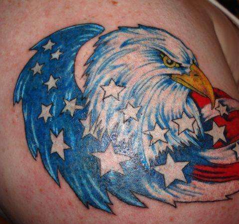 Head of my Eagle/Flag Tattoo tattoo