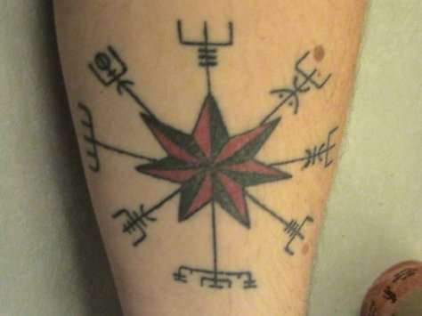 Vegvisir/Cherokee Nautical tattoo