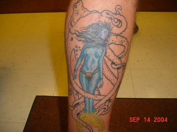 OCTOPUS/MERMAID IN PROGRESS tattoo