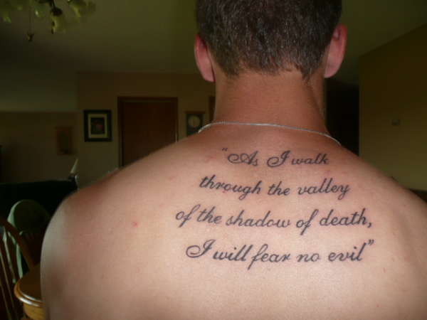 as i walk through the valley tattoo