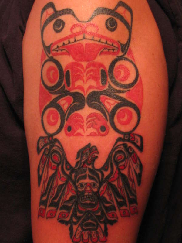 bear and eagle totom tattoo