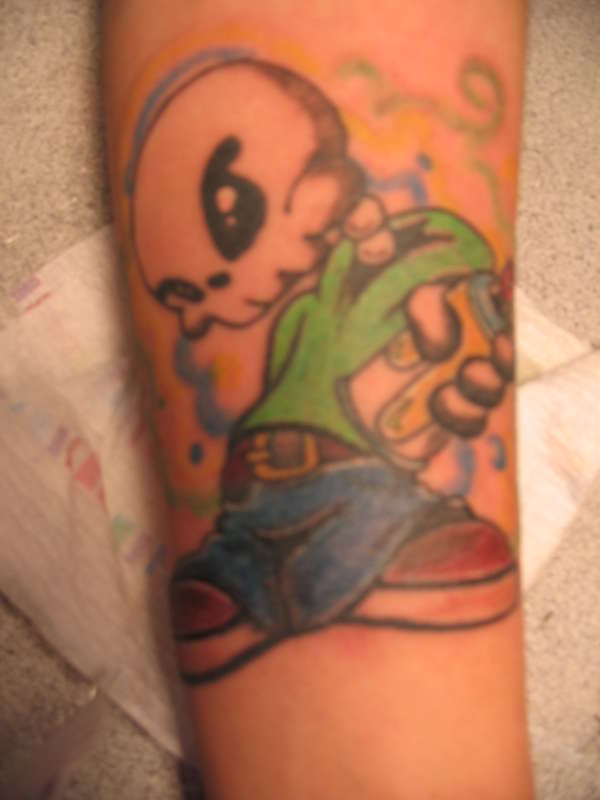 shull spary paint tattoo