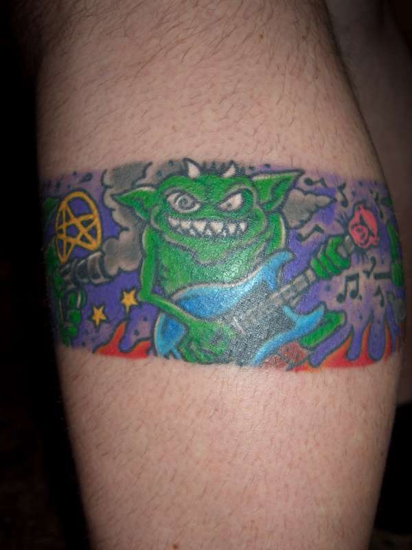 zombie outer leg tattoo tattoo