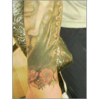 Before Tony at Anchors Aweigh Sugar Land Texas touch up tattoo