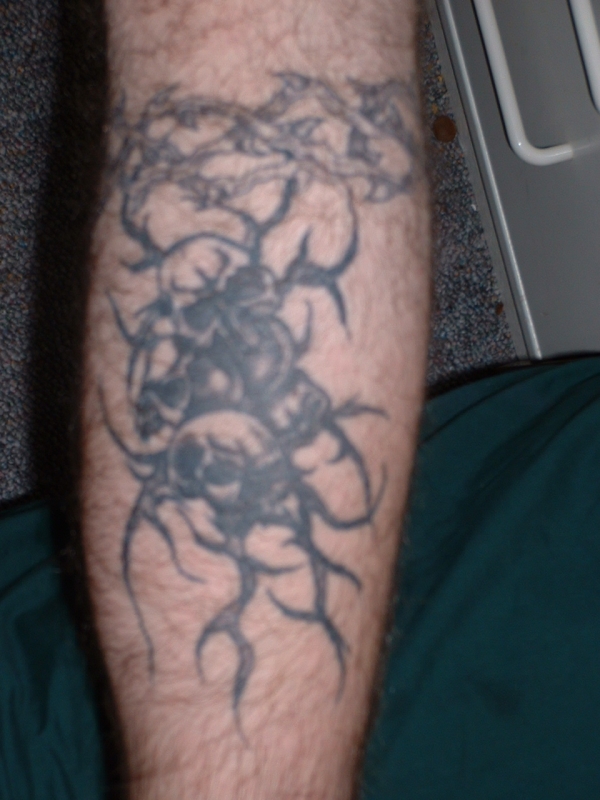 calf work tattoo