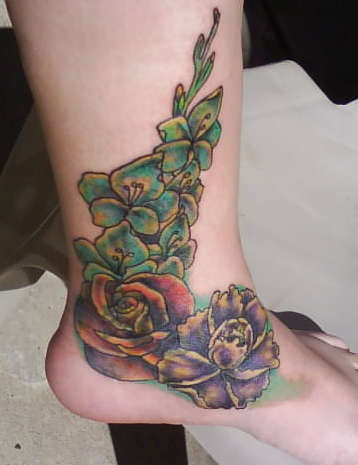 Birth Flowers - coverup tattoo