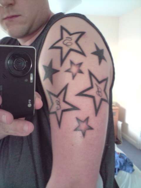 My stars and letters tattoo