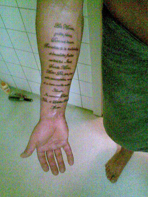 Prayer tattoo