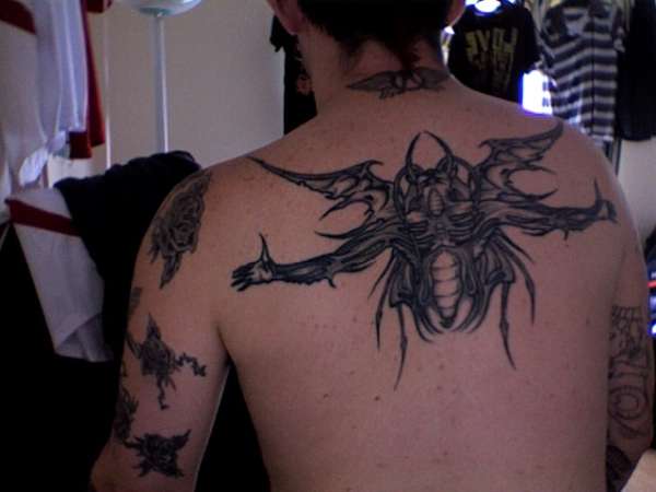 Scarab back tattoo tattoo