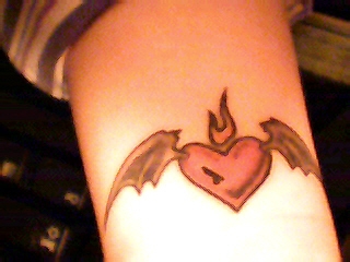 winged heart tattoo