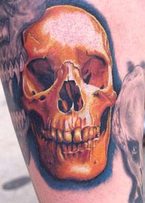 Color Skull tattoo