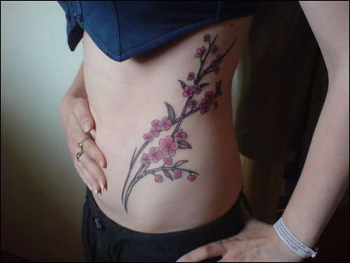 My ribcage/side blossom tattoo tattoo