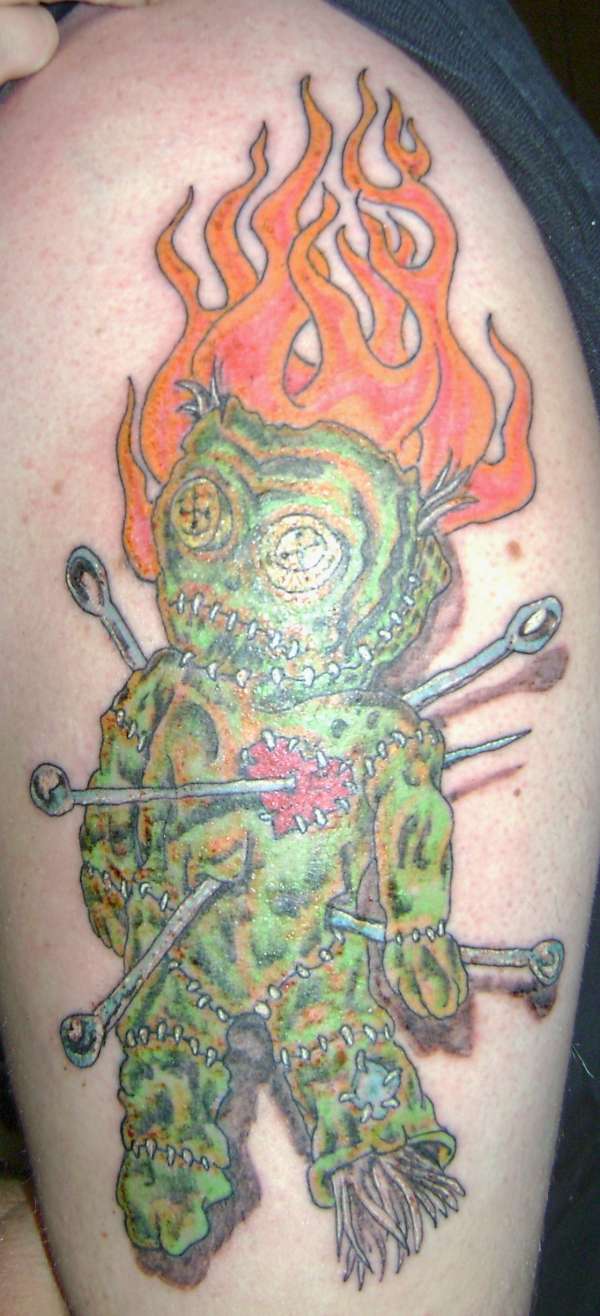 Voodoo doll tattoo