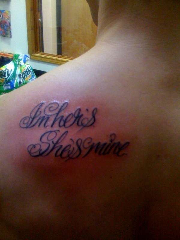 I'm hers. She's mine tattoo
