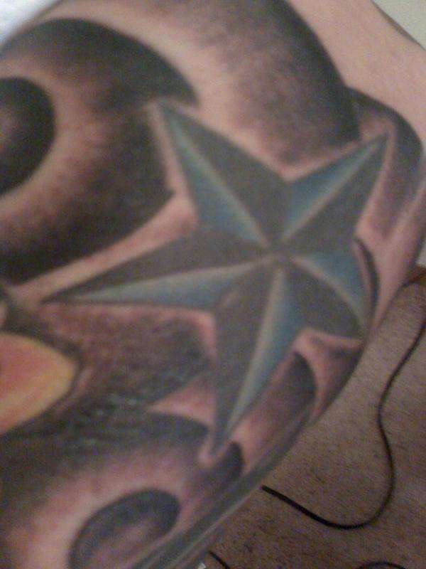 Nautical Star Blue tattoo