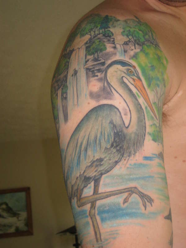 Adirondack Heron tattoo