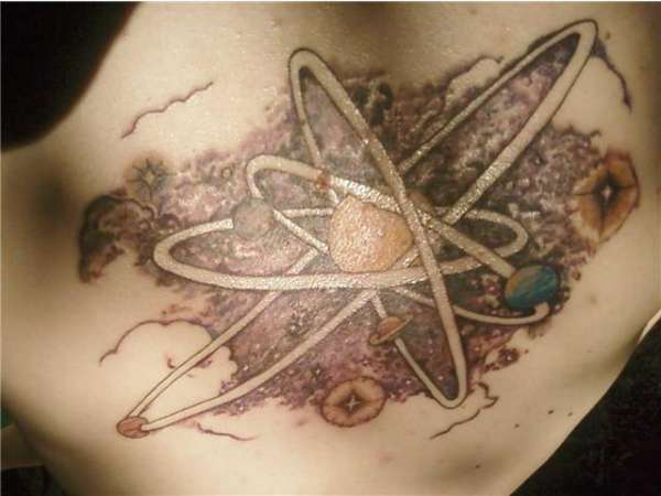 Strung Out Atom/Solar System tattoo