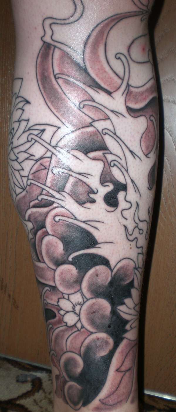 japanese leg sleeve tattoo