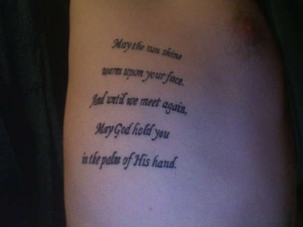 Irish Blessing tattoo