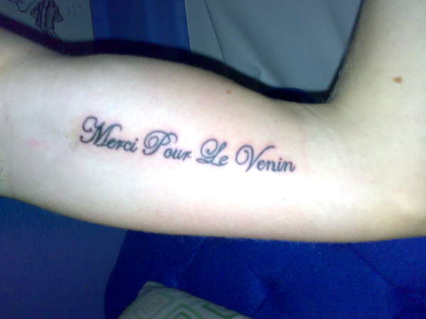 Merci Pour Le Venin tattoo