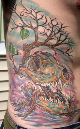 Thylacine Skull tattoo