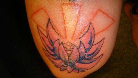 lotus on my knee tattoo