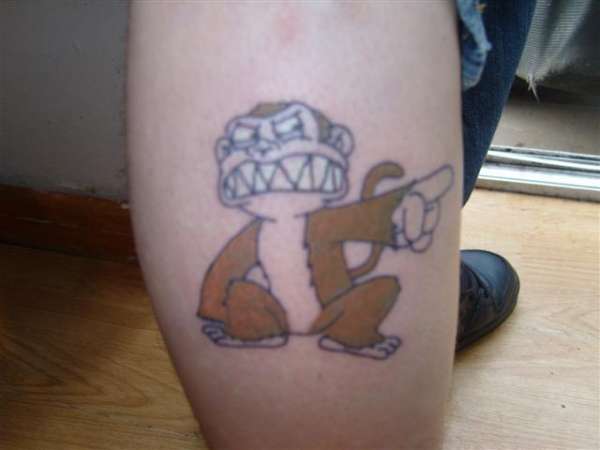 matts evil monkey tattoo