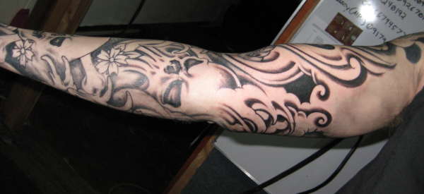 Inside of sleeve tattoo