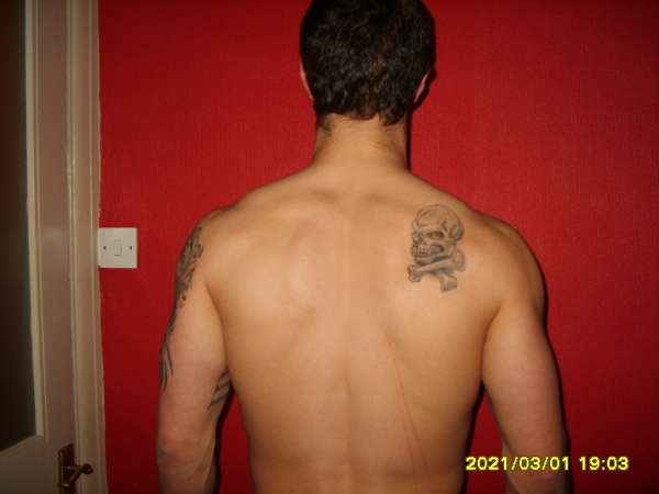 my first tattoo. skull tattoo