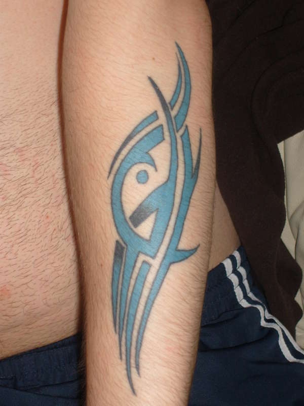 my blue tribal tattoo