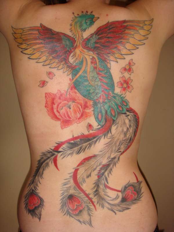 Backpiece Phoenix tattoo