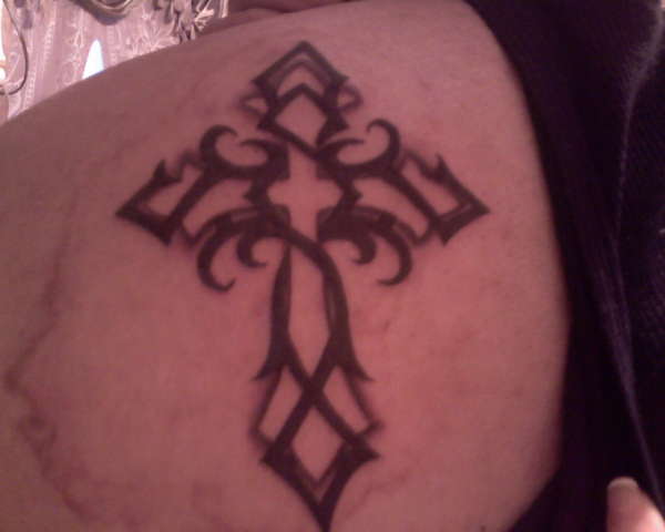 tribal cross tattoo