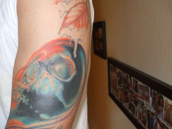 winter skull tattoo
